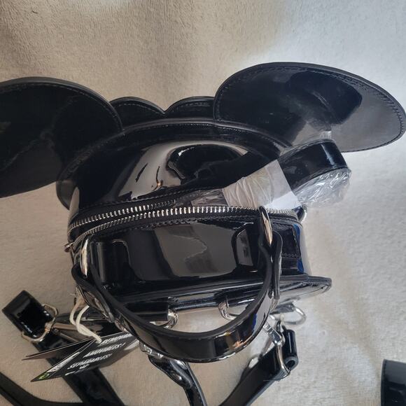 Loungefly Disney Spooked Mickey Mouse Convertible Mini Backpack Purse Glow dark - Picture 6 of 9